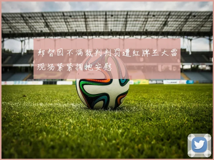 郑智因不满裁判判罚遭红牌王大雷现场紧紧拥抱安慰
